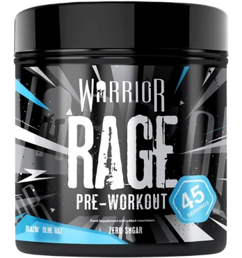 Warrior Rage Pre-Workout, Blue Raspberry, 392 g