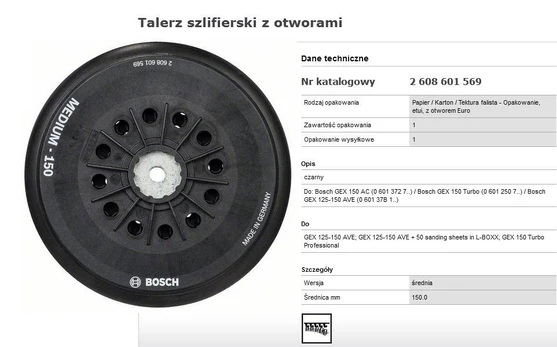 Bosch Padas Multi-hole 150mm,Medium