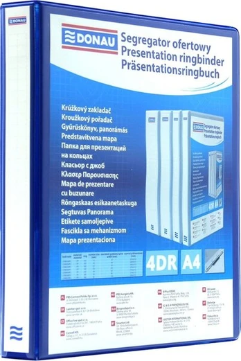 Aplankalas Segregator Donau A4 30mm 4r mėlynas