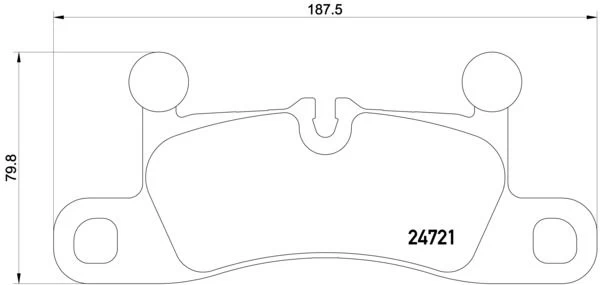 Stabdžių trinkelių rinkinys, diskinis stabdys BREMBO P 65 027