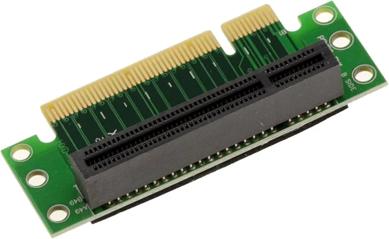 Pcie 8x Riser adapteris su 90° kampu