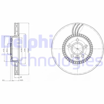 Stabdžių diskas DELPHI BG3784