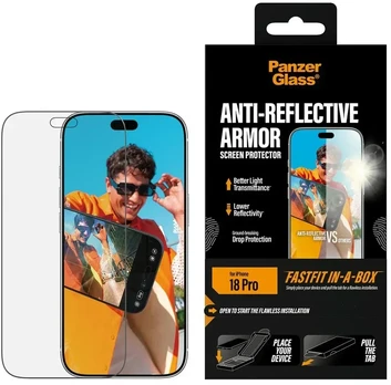 Panzer Glass Tempered PanzerGlass Armor Anti-Reflective Screen Protector w. FastFit in-a-box for iPhone 18 Pro