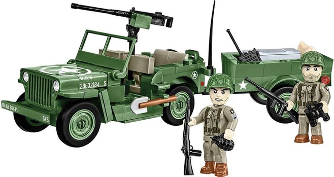Surenkamas modelis WWII Willys MB ir priekaba Cobi, 2297, 200 d.