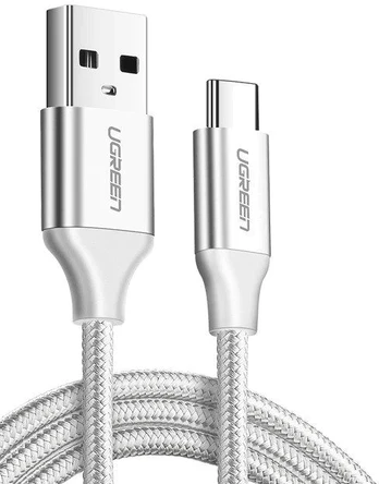 Kabelis Ugreen US288 QC 3.0 USB-C Male (vyriška), USB Male (vyriška), 2 m, balta