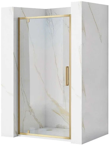 Dušo durys REA Rapid Swing, Brushed Gold, 100 cm
