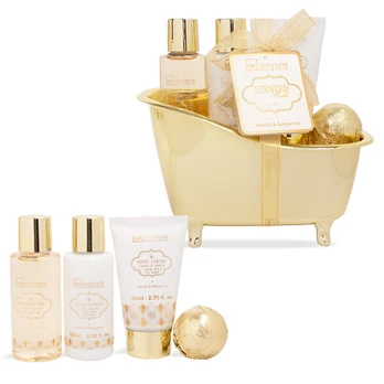 Kūno priežiūros rinkinys IDC Institute Scented Bath Gold Bathtub