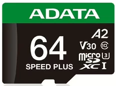 MEMORY MICRO SDXC 64GB UHS-I / UD64GUI3V30A2SP-RA1 ADATA kaina