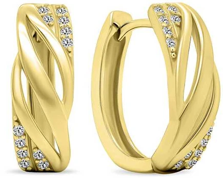 Brilio Silver Timeless auksinis-plated rings with zircons EA452Y
