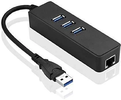 HUB USB MicroConnect 1x RJ-45 + 3x USB-A 3.0 (MC-USB3.0HUBWETH)