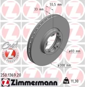 Stabdžių diskas ZIMMERMANN 250.1369.20 kaina