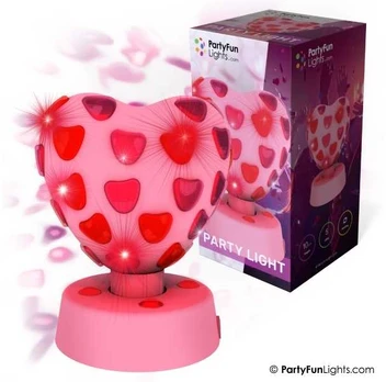 Partyfunlights Hjerte disco lampe Ø:15,5cm