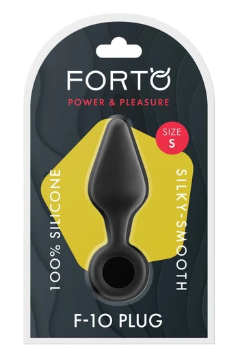 FORTO F-10 Silicone Plug with Pull Ring Small Black Premium Flexible