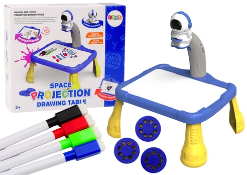 Piešimo projektorius, su priedais Lean Toys Space Projection, mėlyna