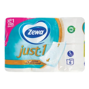 Tualetinis popierius ZEWA JUST1, 6 rit.