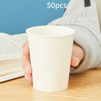Popieriniai puodeliai, 50 vnt, Balta 50vnt
