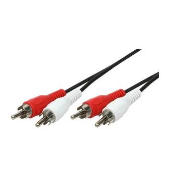LogiLink Audiokabel 2x Cinch -> 2x Cinch St/St 5.00m bk