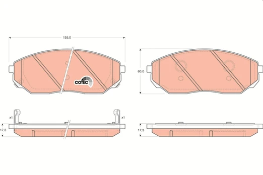 TRW GDB3343 Brake pad set