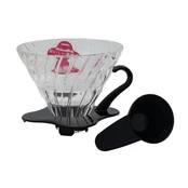 Hario V60 Glass Drip 02 - Juodas kaina