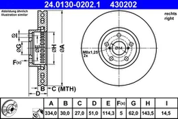 ATE 24.0130-0202.1 Brake Disc kaina