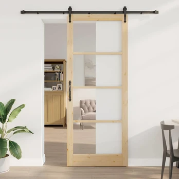 Stumdomos durys ORKDAL Ruda 93 x 232 cm Medis ir metalas