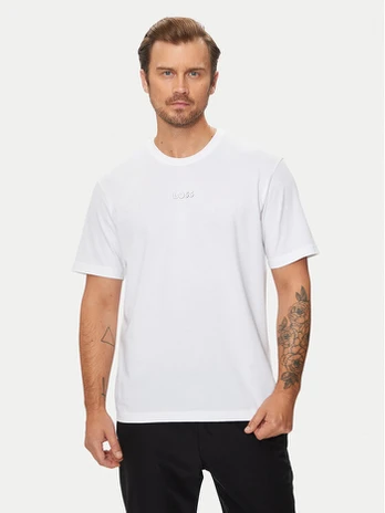 Boss Marškinėliai 50519368 Balta Oversize