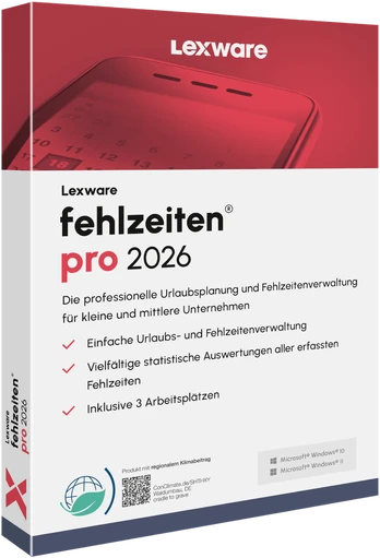 Lexware Fehlzeiten Pro 2026 - 1 Device, 1 Year - ESD-DownloadESD