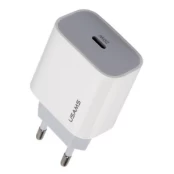 Adapteris Usams CC118TC01, balta, 20 W kaina