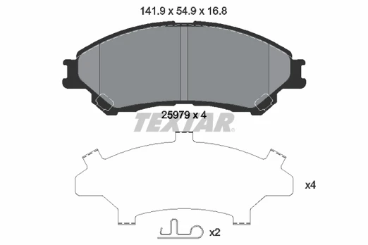 TEXTAR 2597901 Brake pad set