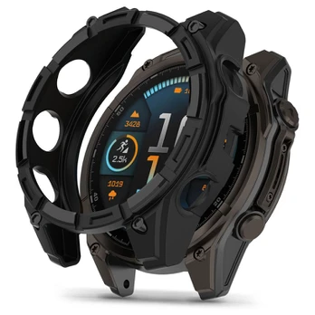 Juodas dėklas Garmin Fenix 8 (47 mm) laikrodžiui "Tech-Protect Defense Air"