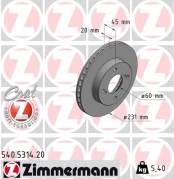 Stabdžių diskas ZIMMERMANN 540.5314.20 kaina