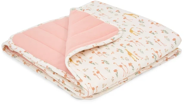 Little Dutch Cot Blanket quilted `Blooming Safari´ 110×140 cm