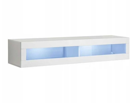 Vitrina ASM Fly 51, balta, 150 cm x 29 cm x 30 cm