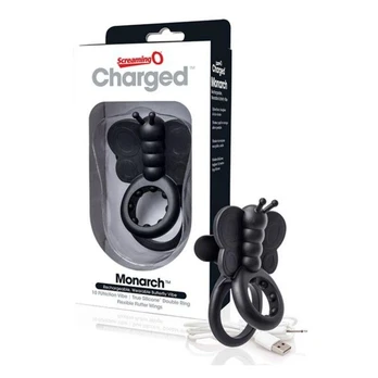 The Screaming O - Charged Monarch Wearable Butterfly Vibe Juodas