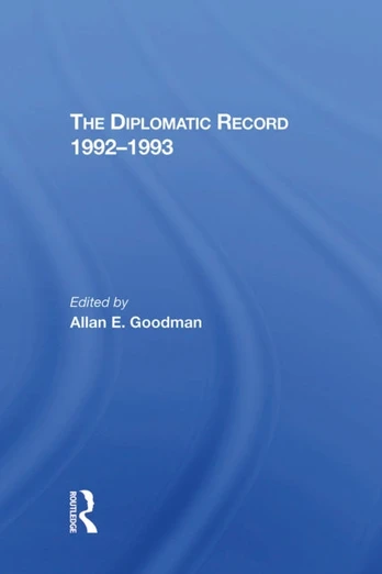 Diplomatic Record 19921993