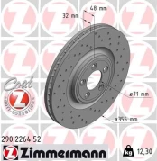 Stabdžių diskas ZIMMERMANN 290.2264.52 kaina