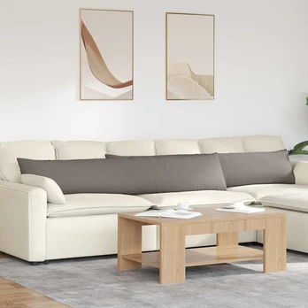 Sofa PagalvÄs 2 pcs Taupe 200 x 40 cm audinys