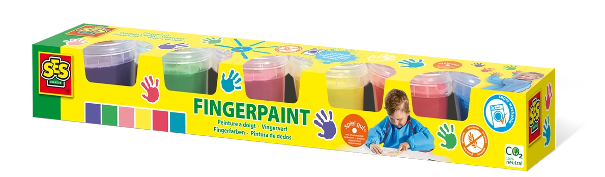 SES Dažai piešti rankomis, 6 spalvos