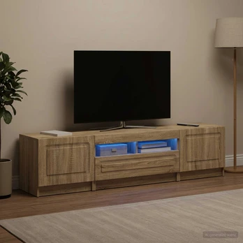 5 dalių LED televizoriaus stovas Sonoma ąžuolas
