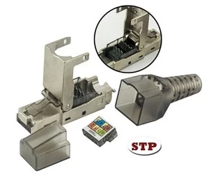 TECHLY STP Cat.6A RJ45 modulinis kištukas be įrankių