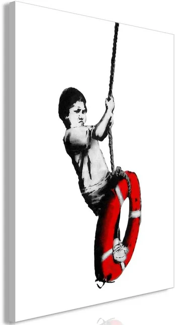 Artgeist Paveikslas - Banksy: Boy on Rope (1 Part) Vertical