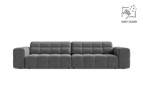 Velvet Sofa, "Chicago", 4 Seats, 252x102x78 Made in Europe