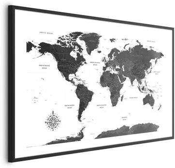 Artgeist Plakatas - Monochromatic Map