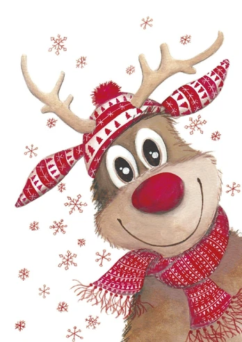 Deimantinis paveikslas Christmas Deer WD109 20*30 cm