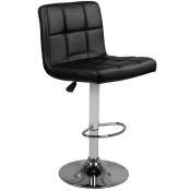 Baro kėdė TERRAIN ECO LEATHER CHROME BLACK kaina
