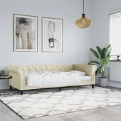 Lova Sofa, kreminės spalvos, 80x200cm, dirbtinė oda kaina