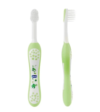 Chicco Dantų šepetėlis vaikams 6-36 mėn., žalias