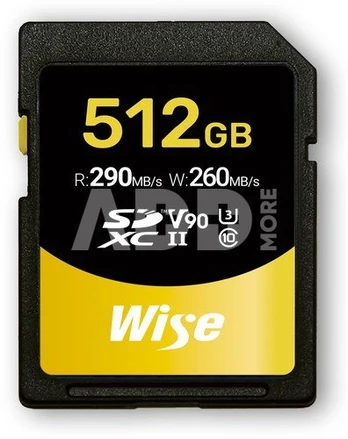 Wise SD-N 512GB SDXC UHS-II V90 Memory Card