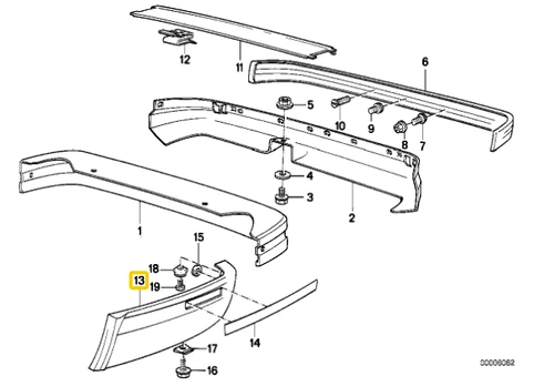 Bmw 6 E24 Dešinės Pusės Dangos Dėklas Originalus 51121971810