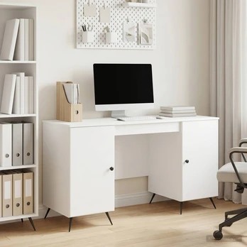 Stalas Itin blizgi balta 142,5 x 50 x 75 cm Apdirbta mediena